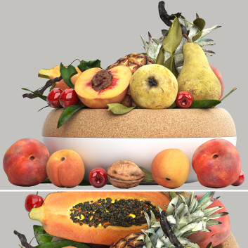 Фрукти Bowl of Tropical 06 3D модель