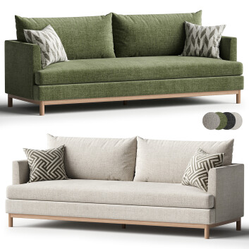 Pottery Barn Theo Upholstered 3D модель