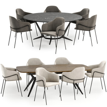 Tables et chaises  Dinning Set 01 Modèle 3D