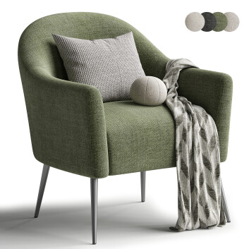 Крісло  Temple & Webster Annabelle Upholstered 3D модель