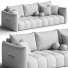 Sofa Litfad Beige Flannel Square Arm - JONYY