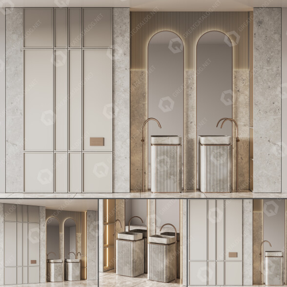 Ванная комната Furniture Set 18 3D модель