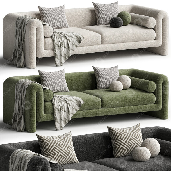 Sofa Black Rooster Decor Judo 3D-Modell