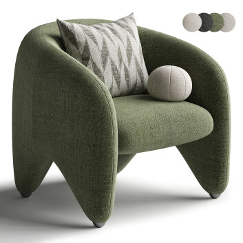 Крісло  Arflex Yuzu Upholstered Fabric 3D модель