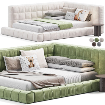 Ліжка та тумбочки Pottery Barn Baldwin Lounge Corner Upholstered