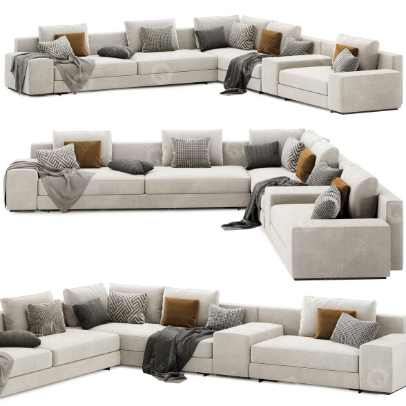 Диван Minotti Daniels 3D модель