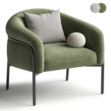 Fotel  RJ Living Belly Model 3D