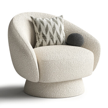 Fotel  Westwing Sillon en Tejido Boucle Ted Model 3D