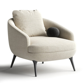 Fotel  Minotti Raphael Model 3D