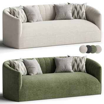 Sofa  Kent Green Velvet Model 3D