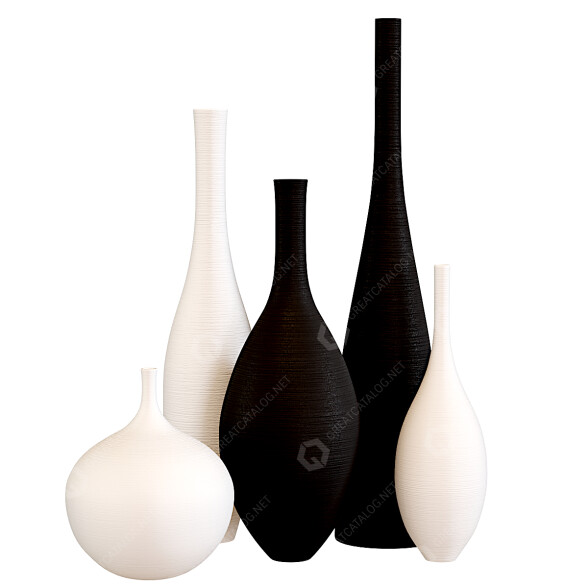 Vasen Melamar Interior Maenas Artistic Set 3D-Modell