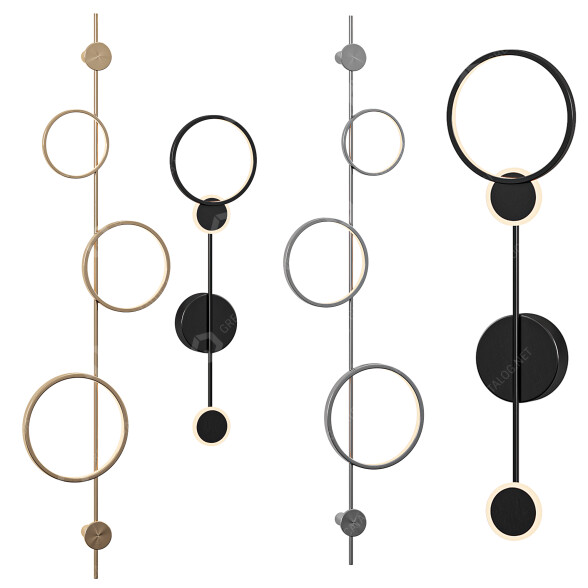 Wandlampen Molecular Circle 3D-Modell