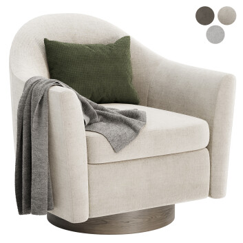 Fauteuil  West Elm Haven Swivel Modèle 3D