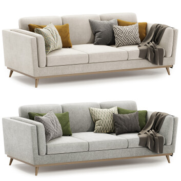 Canapé  Kassia Linen by Kort & Co. Modèle 3D