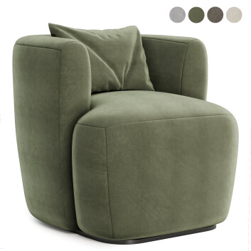 Fauteuil  La Redoute Fauteuil in Bouclette Nidou Modèle 3D