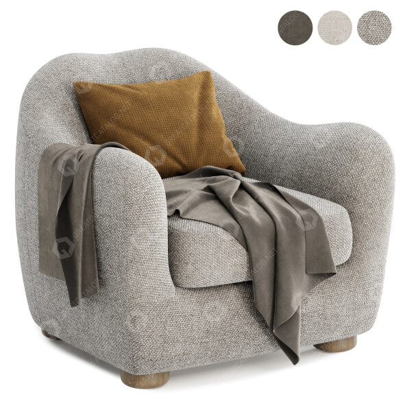 Fauteuil CB2 Bacio modèle 3D