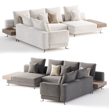 Диван  Minotti White 3D модель