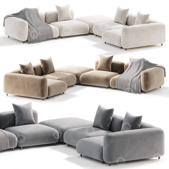 Canapé Arflex Tokio modèle 3D
