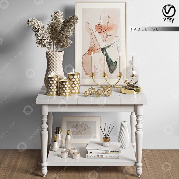 Decoración Table Set 01 Modelo 3D