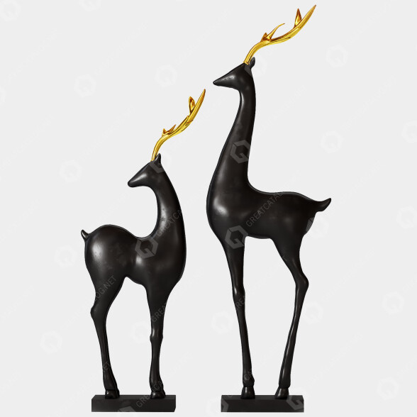 Скульптуры Deer 3D модель