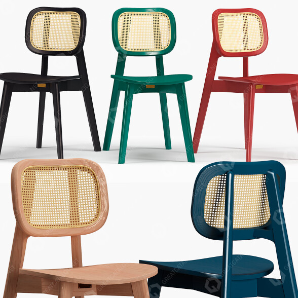 Chair Industry West Cane 3D model