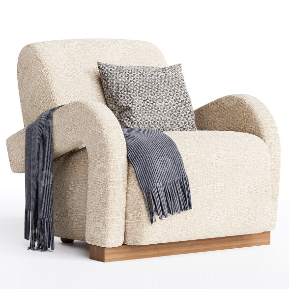 Sessel Anthropologie Violette 3D-Modell