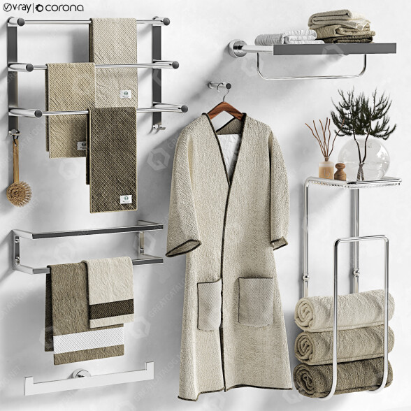 Аксесуари Towel Set 001 3D модель