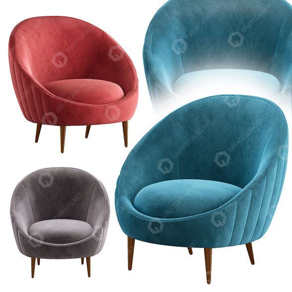 Fotel Diandre Barrel model 3D