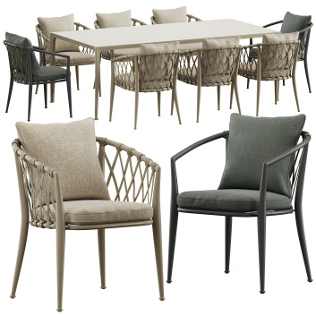 B&B Italia Erica Dining Set 3D модель