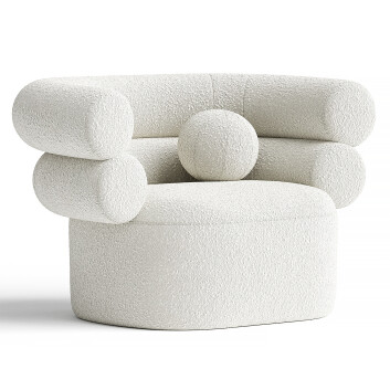 Fotel Loopo Tube Beige Boucle