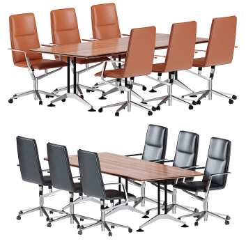 Table and Chairs  Wilkhahn Logon and Sola 3D model