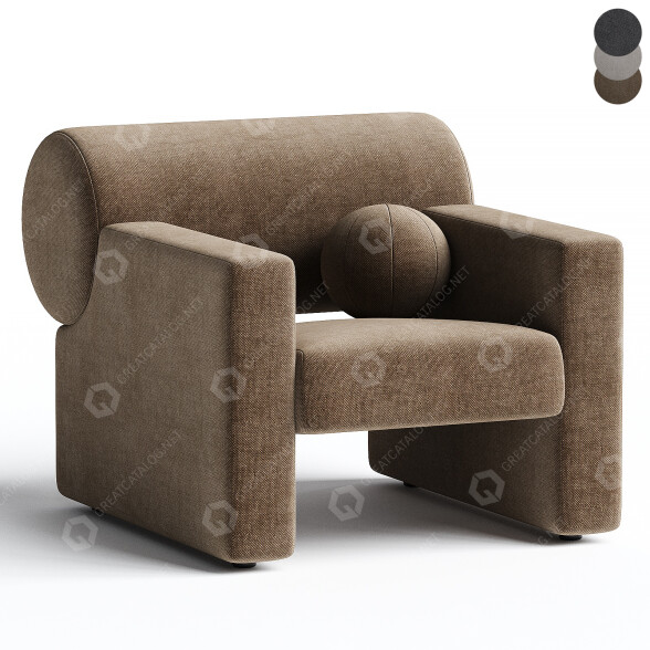 Fotel Caimi Brevetti Cilindro model 3D