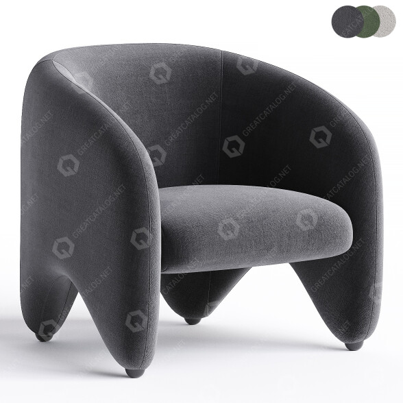 Fotel Arflex Yuzu model 3D