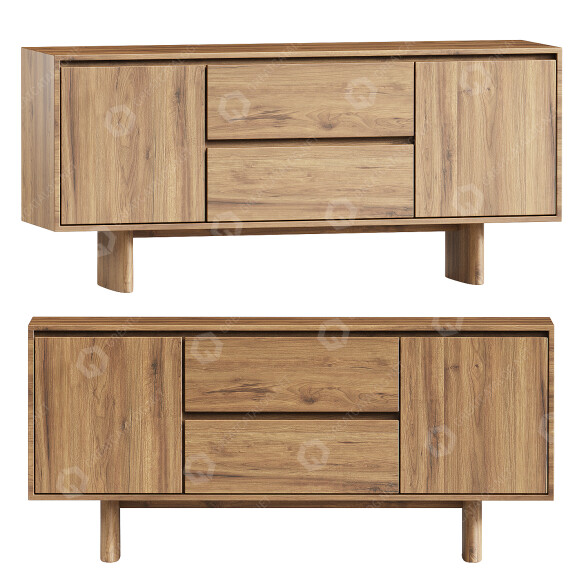 Буфет West Elm Anton Solid Wood 3D модель