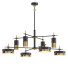 Lámpara de araña Savoy House Ashor 8 Light LED in Matte Black with Warm Brass Accents - SH.X