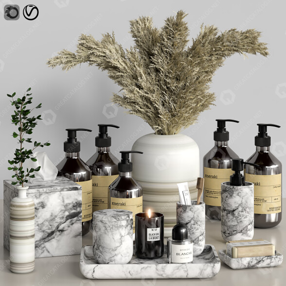 Декор Set for Bathroom 11 3D модель