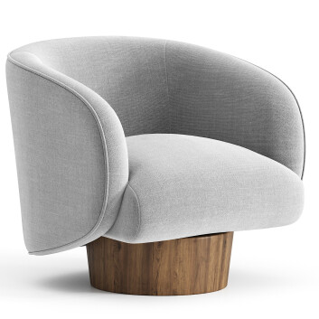 Armchair Paynes Gray Union Home Rotunda Swivel