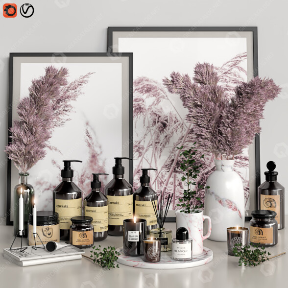 Декор Set for Bathroom 10 3D модель