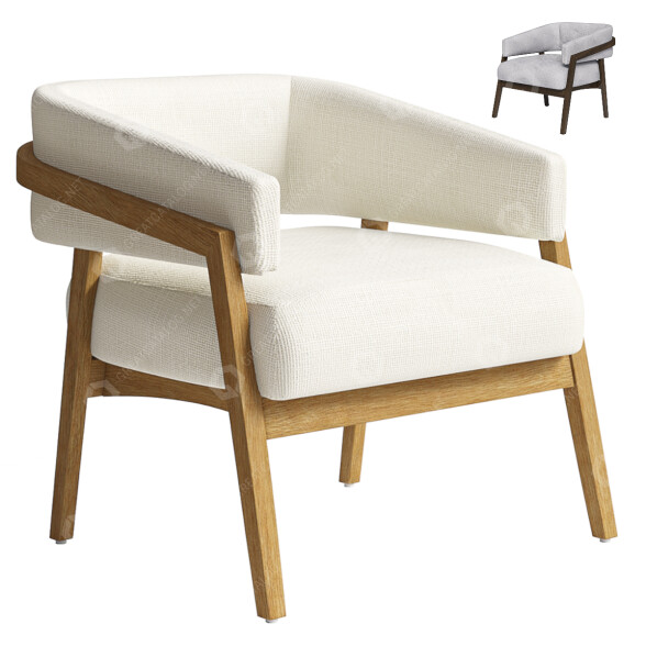 Крісло Pottery Barn Altra 3D модель