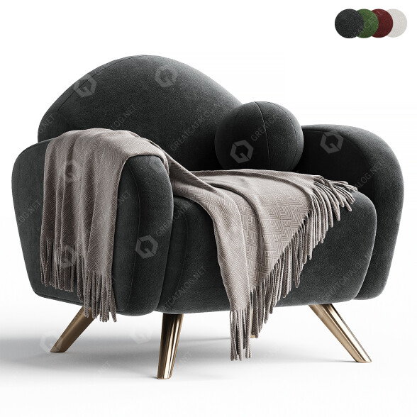 Fauteuil Artemest Wendy modèle 3D