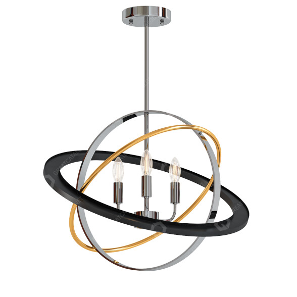 Lámpara de araña Artcraft Cosmic Semi Flush Mount Modelo 3D
