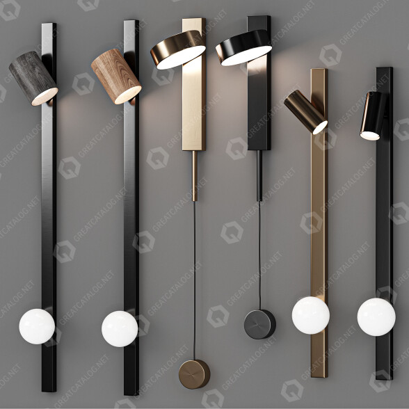 Wandlampen Nevada 3D-Modell