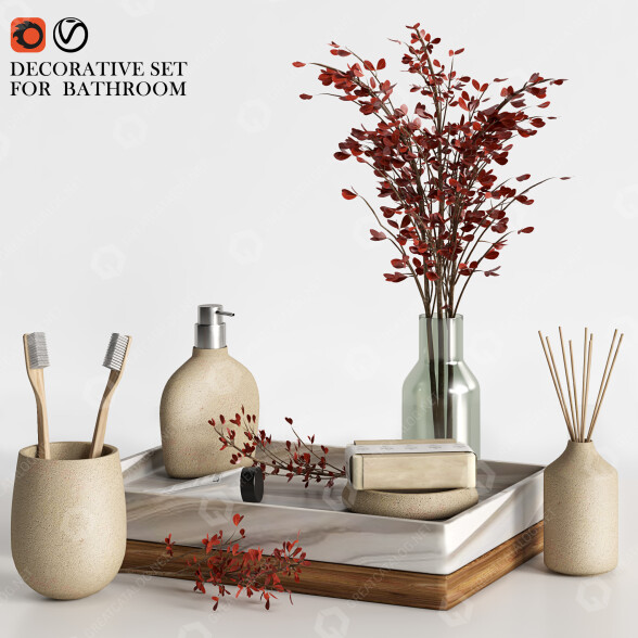 Аксесуари Set for Bathroom 07 3D модель