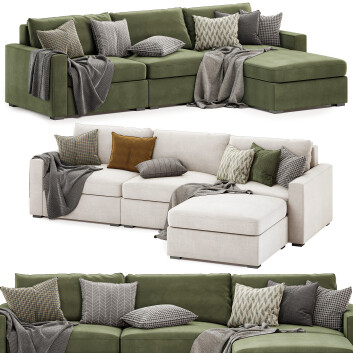 Canapé  Restoration Hardware Maxwell Chaise Sectional Modèle 3D