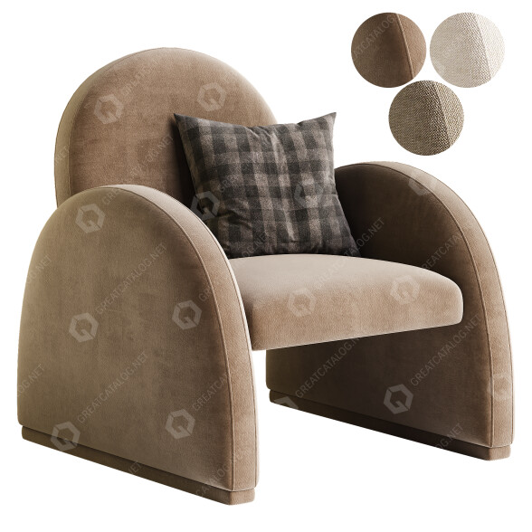 Fauteuil Four Hands Nicola modèle 3D