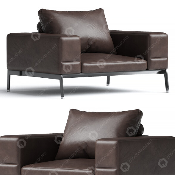 Крісло Flexform Lifesteel 3D модель