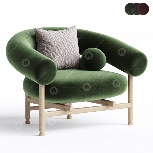 Fauteuil Wewood Loop Lounge modèle 3D