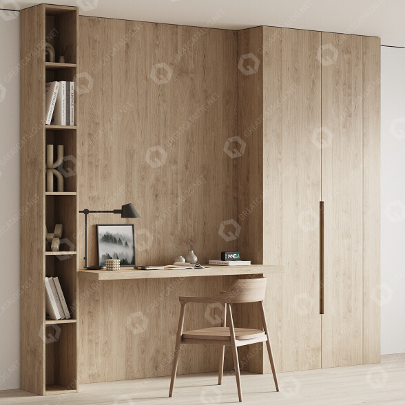 Arbeitsbereich Set 008 3D-Modell