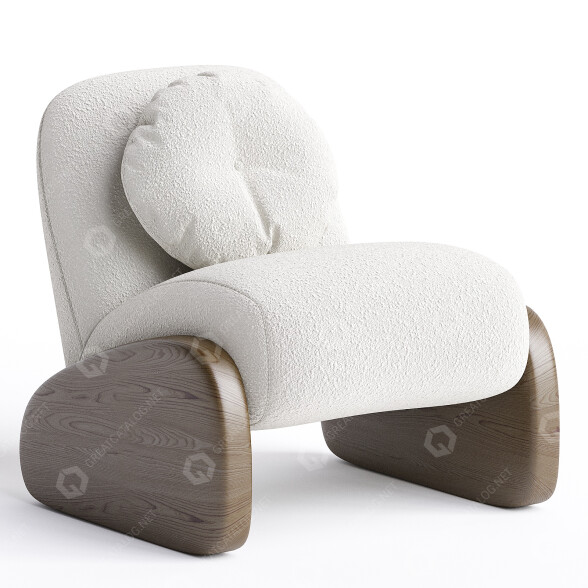Armchair Bernhardt Noah Fabric 3D model