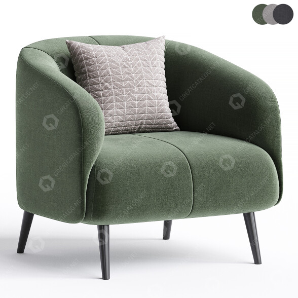 Armchair Laskasas Amalfi 3D model